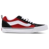 Vans Knu Skool Man Sneakers Red Size 12 Soft Leather In Black/red/white