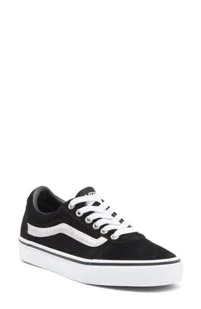 Vans Metallic Ward Sneaker In Metallic Sidestripe Black