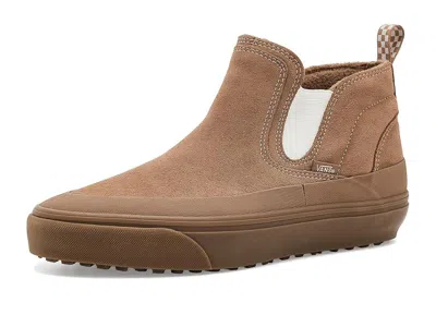 Vans Mid-slip Insulated Athletic Shoes Chipmunk: Men's 6 - Women's 7.5 Medium, Suede In Brown
