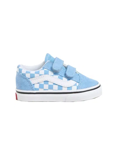 Vans Mini Checkerboard Sneakers For Boys In Blue