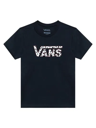 Vans Kids'  Mini Dalmation V Crew Logo T-shirt In Blue