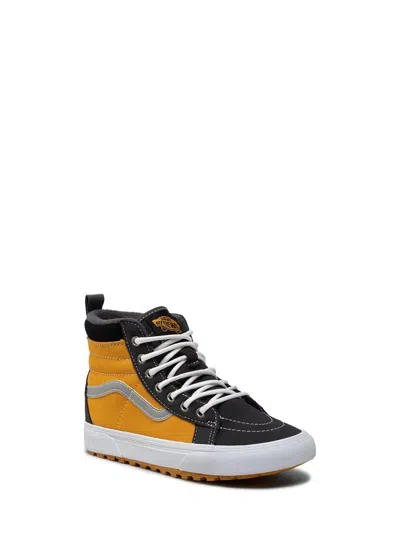 Vans Mini High-top Leather Sneakers In Yellow