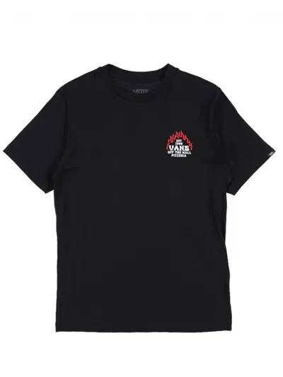 Vans Mini Pizzeria Crew Neck T-shirt In Black