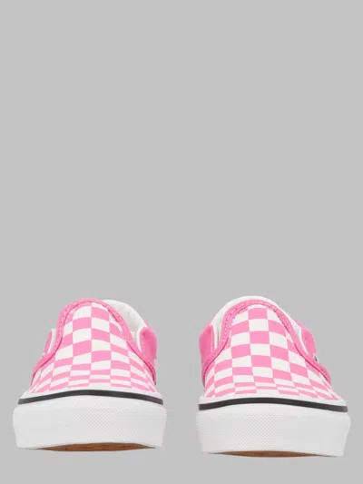 Vans Mini Slip-on Checkerboard Sneakers In Pink