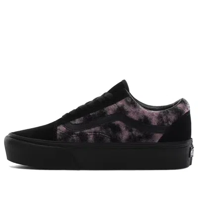 Vans Mix Leopard Old Skool Platform Black/purple Pink In Multi