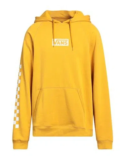 Vans Mn Versa Standard Hoodie Man Sweatshirt Ocher Size Xl Cotton, Polyester In Yellow