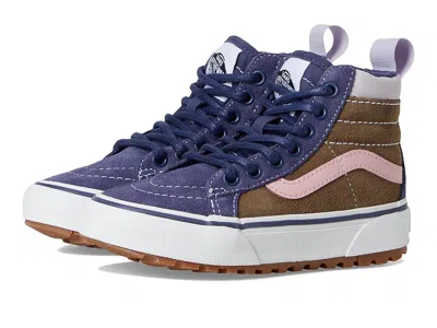 Vans Mtetm Sk8-hi(r) (little Kid) Kids Shoes Vintage Gothic Grape : 11 Little Kid M, Leather/suede In Blue