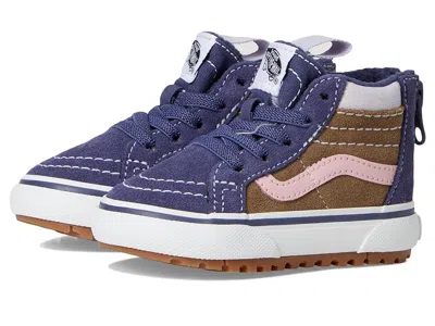 Vans Mtetm Sk8-hi(r) Zip (infant/toddler) Kids Shoes Vintage Gothic Grape : 9.5 Toddler M, Suede In Animal Print