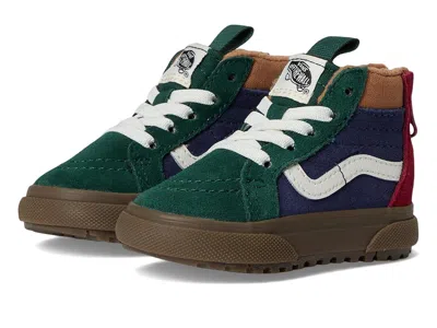 Vans Mtetm Sk8-hi(r) Zip(infant/toddler) Kid's Shoes Color-block Multi/gum : 10 Toddler M, Canvas/suede In Green