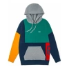 Vans Multicolor Patchwork Hoodie 'blue Green Orange Red' In Multi