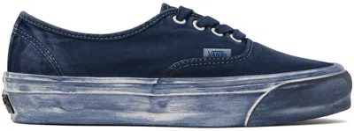 Vans Navy Authentic Sneakers In Lx Dip Dye Dress Blu