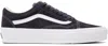 Vans Navy Lx Old Skool Sneakers In Pig Suede Nine Iron