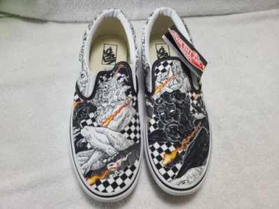 Pre-owned Vans Nikko Pelaez "along With The Gods" Mens Sz 12 Custom Culture Super Rare In Multicolor