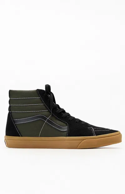 Vans Obsidian Suede & Canvas Sk8-hi Shoes In Black
