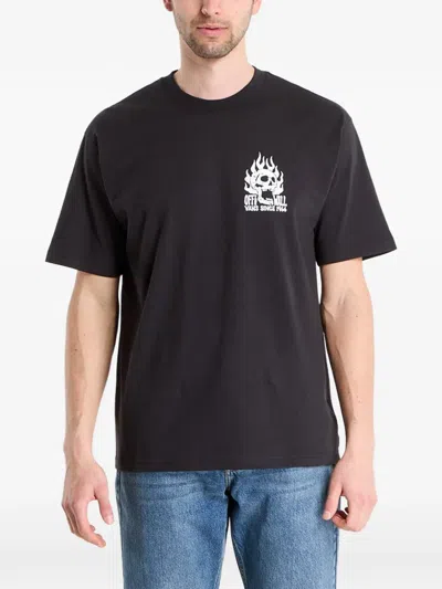 Vans Off The Wall Fever Skull-print T-shirt In Black