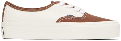 VANS OFF-WHITE & BROWN AUTHENTIC REISSUE 44 SNEAKERS