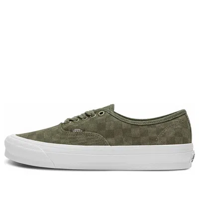 Vans Og Authentic Lx 'grape Leaf Checkerboard' In Green