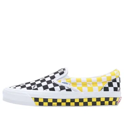 Vans Og Classic Slip-on Lx 'checkerboard - Black Yellow' In Multi