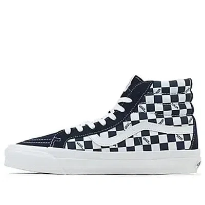 Vans Og Sk8-hi Lx 'checkerboard Dress Blues' In White