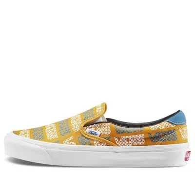 Vans Og Slip-on 59 Lx 'logo Checkerboard - Golden Glow' In Multi