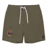 Vans Okeh Fire Record Shorts 'green Orange' In Green