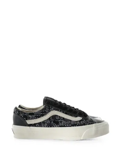 Vans Old Skool 36 Paisley-print Leather Sneakers In Black