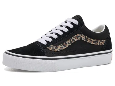 Vans Old Skool (big Kid) Kids Shoes Leopard Black: 6 Big Kid M, Canvas/suede