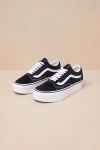 Vans Old Skool Womens Canvas Low Top Skate Shoes In Black