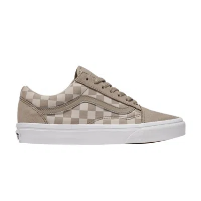 Pre-owned Vans Old Skool 'checkerboard - Moon Rock Beige' | Cream | Men's Size 4 In White