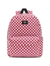 Vans Old Skool Checkerboard Backpack In Red