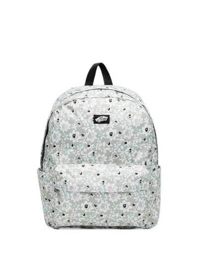 Vans Old Skool Floral-print Backpack In Green