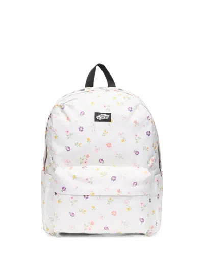 Vans Old Skool Floral-print Backpack In White