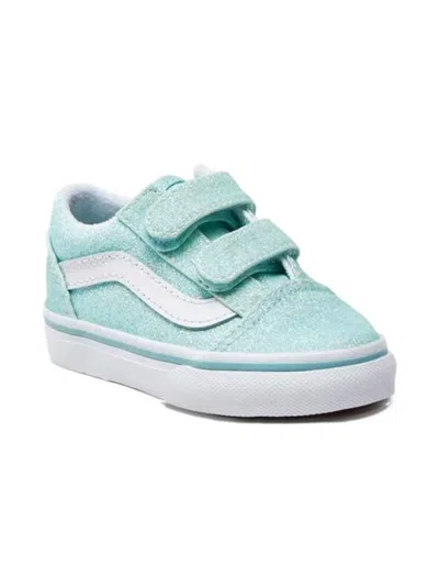 Vans Kids' Old Skool Glitter Pastel Blue Trainer