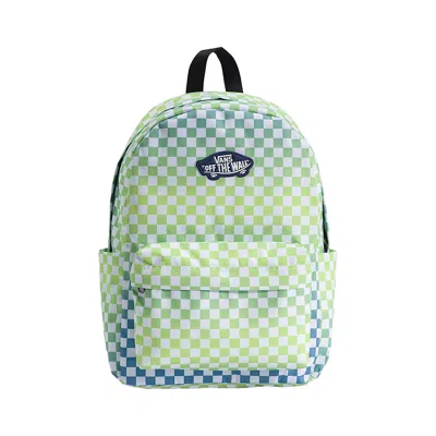 Pre-owned Vans Old Skool Grom Checkerboard Backpack 'true Navy' | Green | Men's Size Onesize