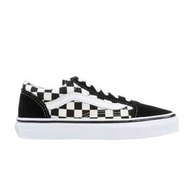 Pre-owned Vans Old Skool Kids 'primary Check' | Black | Kid's Size 12