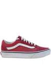 Vans Old Skool Retro Low Tops Casual Skateboarding Shoes Rose Red