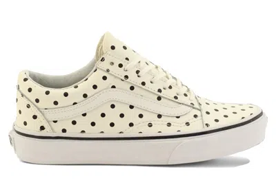 Pre-owned Vans Old Skool Leather Polka Dot (women's) Sneakers In White/polka Dots
