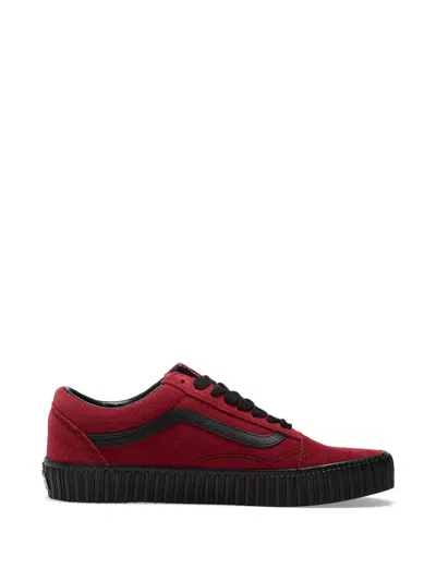 Vans Old Skool Logo-patch Sneakers In Red
