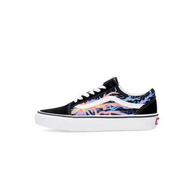 Vans Old Skool Men's Low Shoe (electric Flame) Black/true White In Multi