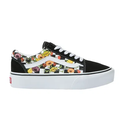 Pre-owned Vans Old Skool Platform 'poppy Checkerboard' In Black