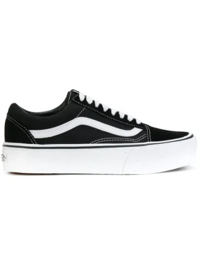 Vans Black Fabric Old Skool Platform Sneakers In Multi