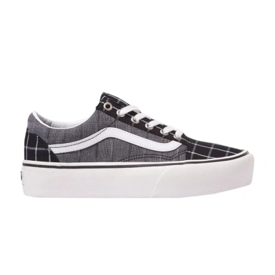 Pre-owned Vans Old Skool Platform 'woven Check' In Black