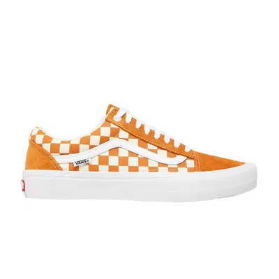 Pre-owned Vans Old Skool Pro 'golden Oak Checkerboard'