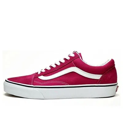 Vans Old Skool Retro Low Tops Casual Skateboarding Shoes Rose Red In Multi