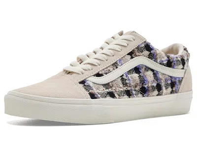 Vans Old Skool Shoes Tweed Turtledove: Men's 5 - Women's 6.5 Medium, Canvas/leather/suede In White
