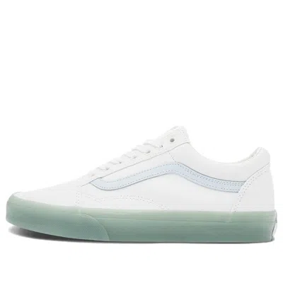 Vans Old Skool Side Stripe Lightweight Wear-resistant Low Top Casual Skate Shoes Unisex Blue In White
