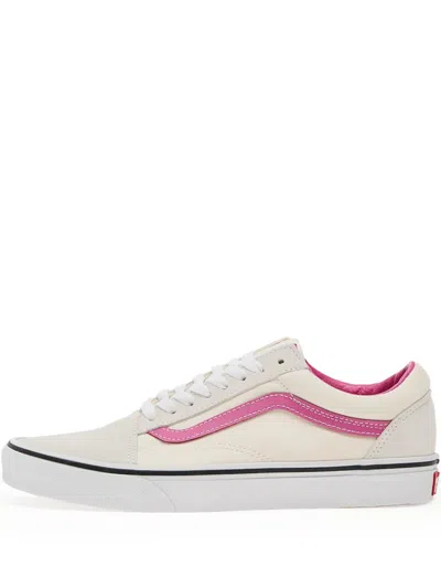 Vans Old-skool Side-stripe Sneakers In White