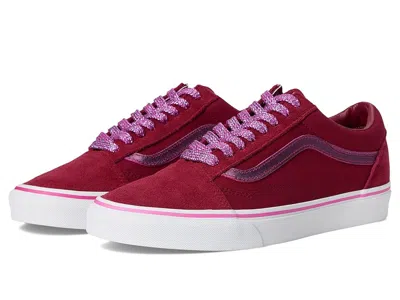 Vans Old Skool Skate Shoes Metallic Pop Bordeaux :