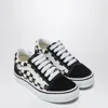 Vans Old Skool Sneakers White/black With Check Pattern In Black