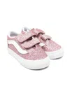 Vans Unisex Old Skool Glitter Sneakers - Toddler, Little Kid, Big Kid In Pink
